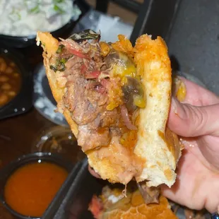 Cowboy brisket with crispy onion