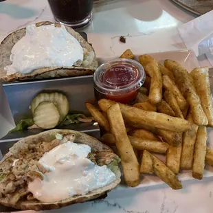 Greek Chicken Philly Sandwich w/Fries