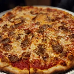 Sausage pizza.