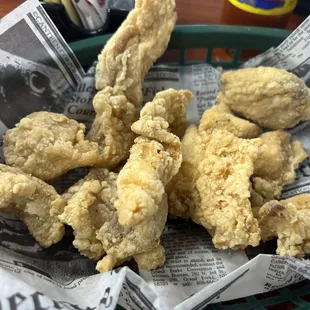 Chicken cracklings, half gone!