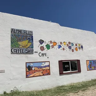 Exterior with mural