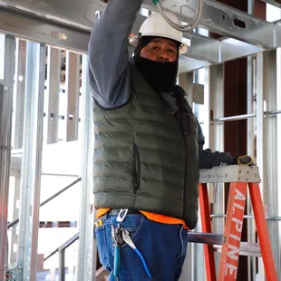 Our team of highly skilled electrical technicians working on an upcoming business in El Paso, Texas.