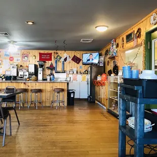 the dining area of a restaurant