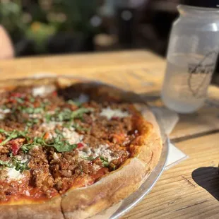 Spicy sausage and mascarpone pizza- too salty...