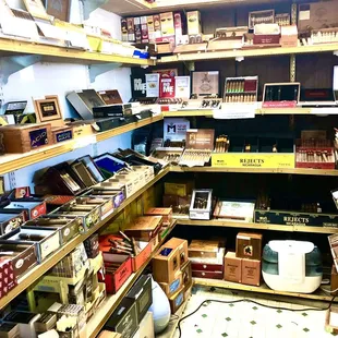 Inside humidor