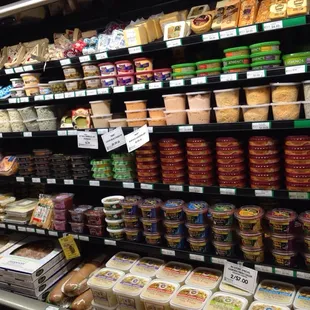 a variety of products on display