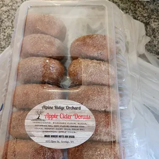 Fresh apple cider donuts