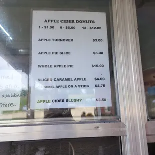 Food cart menu