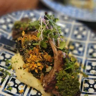 Split entree of Grilled Lambchops. Photography by my wonderful beau!