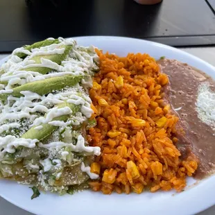 Chicken enchiladas-loved the salsa verde.