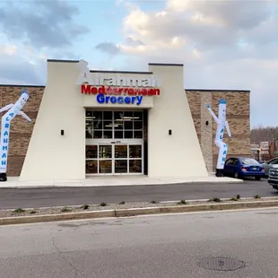 a car parked in front of a building