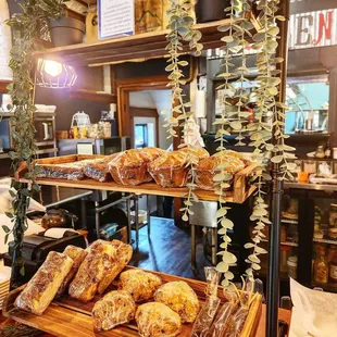 a variety of breads and pastries