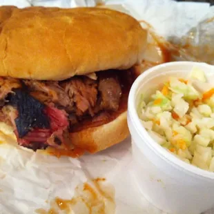 Jumbo BBQ sammich and Cole slaw!