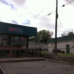 outside
