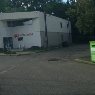 the front of the building