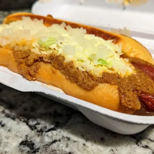 Pool Room hot dog. $3.75.