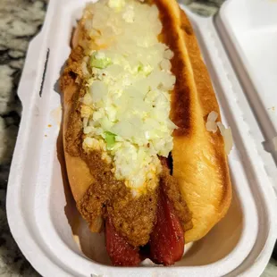 Pool Room hot dog. $3.75.