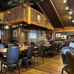 the dining area of the restaurant