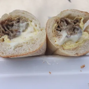 Steak egg and cheese