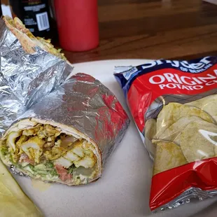 Chicken shwarma rolled lunch