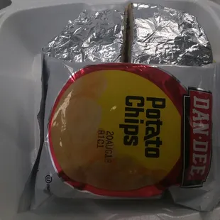 Orders come with chips and pickle spear included in the price.