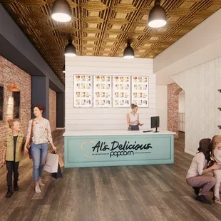 Initial building rendering.