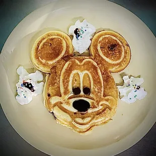 a mickey mouse pancake