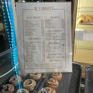 Wide variety menu