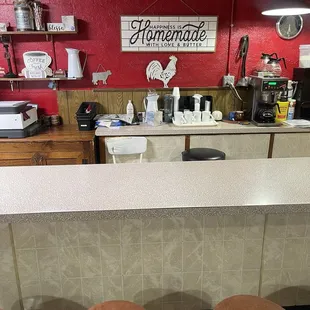 Open bar style seating