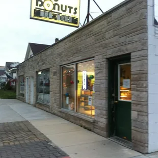 the front of the building