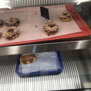 donuts with chocolate and sprinkles