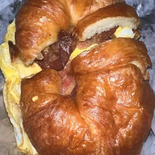 Bacon, Egg and Cheese Croissant Sandwich