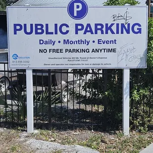 Ask them about parking as this use to be a free space