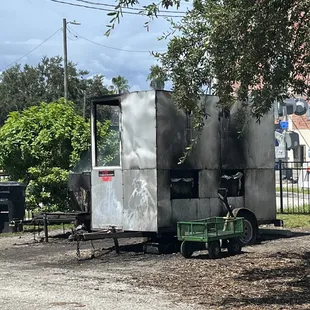 a truck with a trailer attached to it
