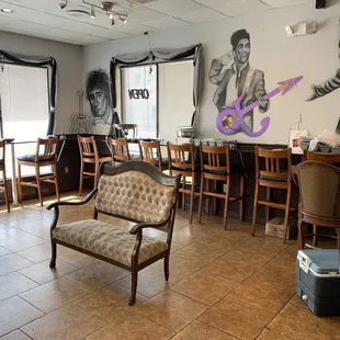 The other section of the dining area near checkout
