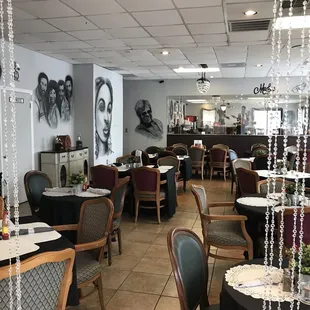 Inside the restaurant.