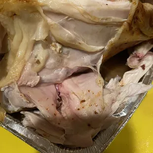 Under cooked chicken