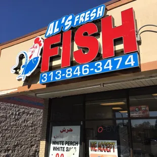 the front of the restaurant