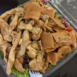 Chicken shawarma fatoosh salad