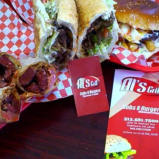 Love  it all, Sojuk on Markook bread , Steak Sub and Lebanese Burger  Delicious