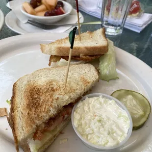 BLT Sandwich and Coleslaw