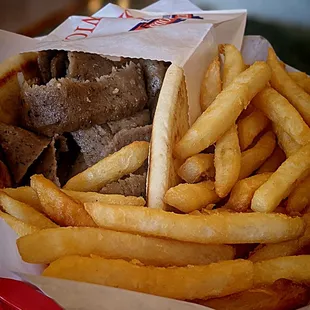 Gyro and fries