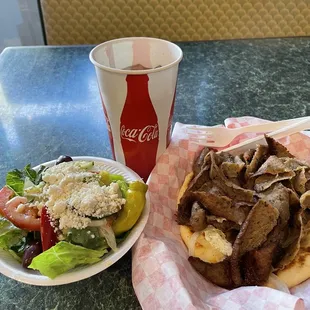 Chicago Gyro and Salad special