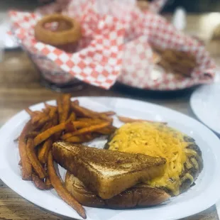 Stuffed hamburger steak.