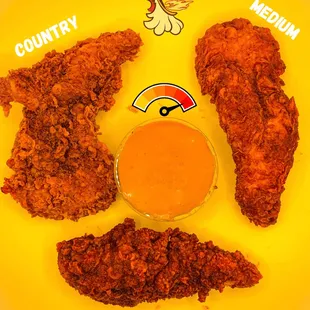 a plate of fried chicken