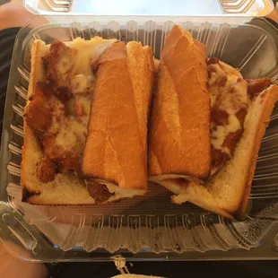 Chicken Parmesan sandwich