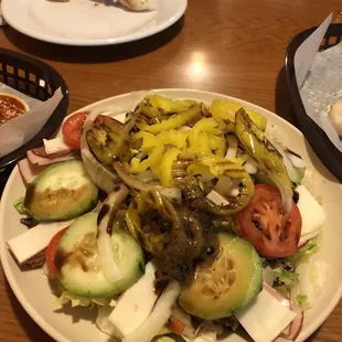 a plate of vegetables