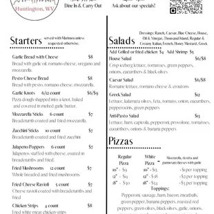 Al&apos;s NY Pizza Menu as of 10/14/2024