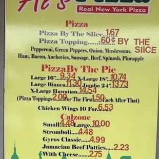 Menu board