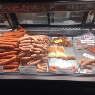This is just a small portion of the huge selection of smoked and fresh meats at Al&apos;s.